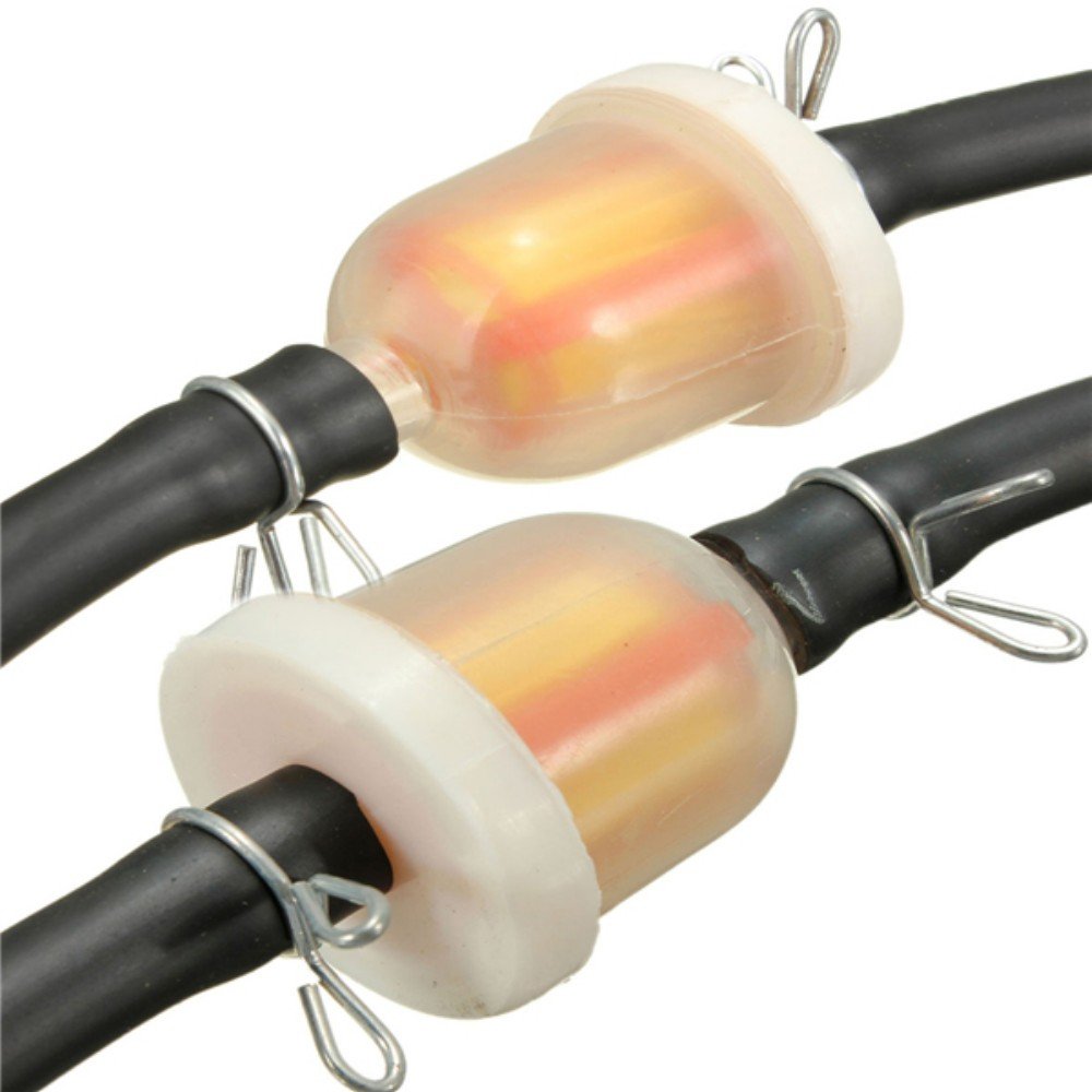 MFPower 2pcs Fuel Petrol Inline Filter Hose Pipe With Clips For 2 Stroke Mini Moto Dirt Bike ATV Quad