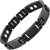 Willis Judd Bracelets For Men Titanium Mens Bracelet Black Carbon Fiber Size Adjustable