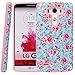 LG G3 Case, LG G3 Flower Case - Style4U Slim Fit Dual Layer Hybrid Armor Protective Case Cover for LG G3 with 1 Stylus [Flowr Pink]