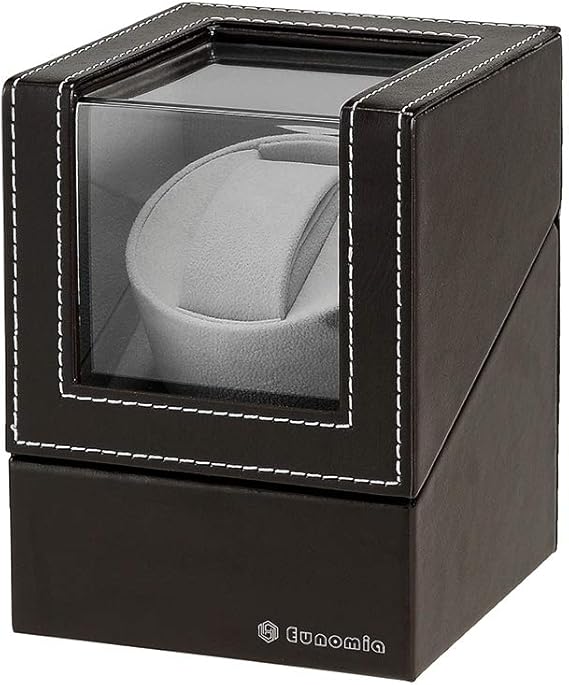 Amazon 令和最新版 ワインディングマシーン 1本巻き ウォッチワインダー 自動巻き時計ワインディングマシーン 日本製 マブチモーター 超静音設計 新型の腕時計自動巻き上げ機 高級pu皮質 男女の腕時計は全部使えます 21年アップグレード ブラウン 腕時計