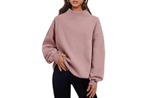 Trendy Queen Womens Oversized Sweatshirts Turtleneck Pullover Long Sleeve Hoodies Tops Fall Outfits 2024 Clothes