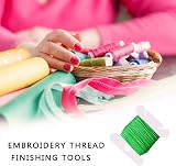 Lanjue 200pcs Plastic Floss Bobbins for Cross Stitch & Embroidery view 6