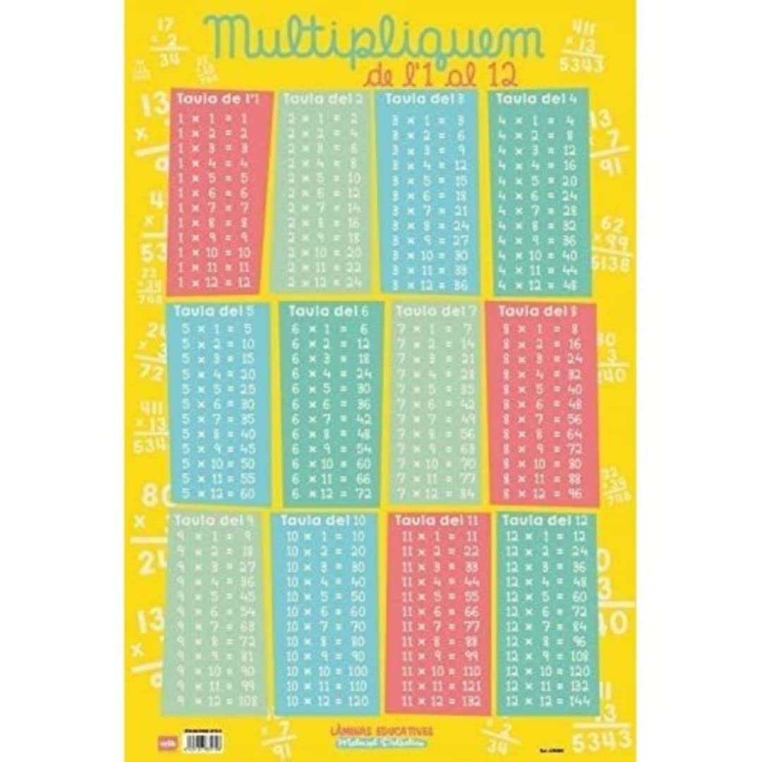 Grupo Erik editores-Lamina Educa TIVA, Catalan Iplizieren from 1 to 12