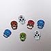 Netany 24-Pack Sugar Skull Magnets with Refrigerator Magnets - Magnetic Pins, Dia de los Muertos | Day of the Dead, Full Color, Calavera, Death's Head Style, Mini Size About 1'' ( 3 Set )