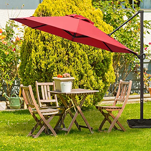 Abba Patio 11 ft Patio Offset Hanging Umbrella Outdoor Cantilever