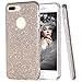 Hanlesi iPhone 7 Plus Case Case Fashion Glitter Shiny Gradient Bling Silicone Protective Cover for Apple Phone 7P Plus 5.5 inch for Girl Boy 2017 New with Lanyard Hole Gold