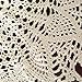USTIDE 31.5inch White Round Handmade Crochet Sunflower Tablecloth Cotton Lace Table Doilies