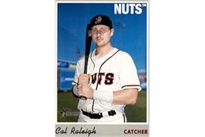 2019 Topps Heritage Minors #62 Cal Raleigh RC Rookie Modesto Nuts Baseball Trading Card