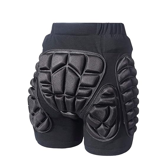 COOLOMG Schutzhosen Snowboard Shorts 3D Gepolstert Protektorhose Atmungsaktive für Kinder Herren Damen Skater