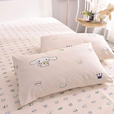 Amazon Com Amwan Cartoon Cinnamoroll Print Pillowcases Set Cotton Kids Girl Pillow Shams For Boy Teen Cartoon Pillow Covers 100 Cotton Standard Queen Bedding Pillowcases Envelope Closure 2 Pieces 20 26 Home Kitchen
