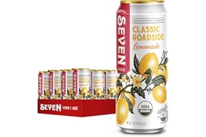 SevenTeas Classic Lemonade, 16 OZ (Pack of 12 Cans), Organic