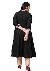 Yash Gallery Women's Cotton Slub Patchwork Angrakha