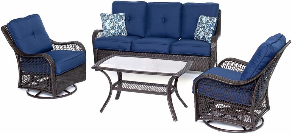 Amazon Com Hanover Orleans4pcsw B Nvy Orleans 4 Piece All Weather
