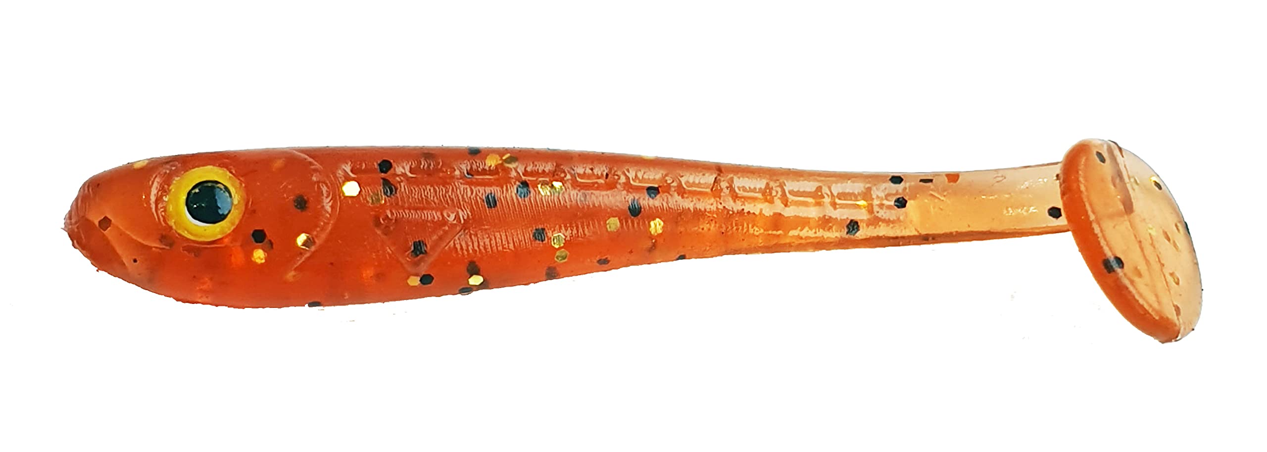 Micro fry NANO-TECH fishing lures 1.5'' (38mm) 0.35g drop shot FISHIN ADDICT pack of 10 (MOTOR OIL RED)