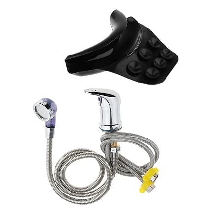 Phenovo Durable Beauty Shampoo Bowl Hot And Cold Faucet Handle With Spray Hose Included Shampoo Sink With Silicone Neck Rest Pillow