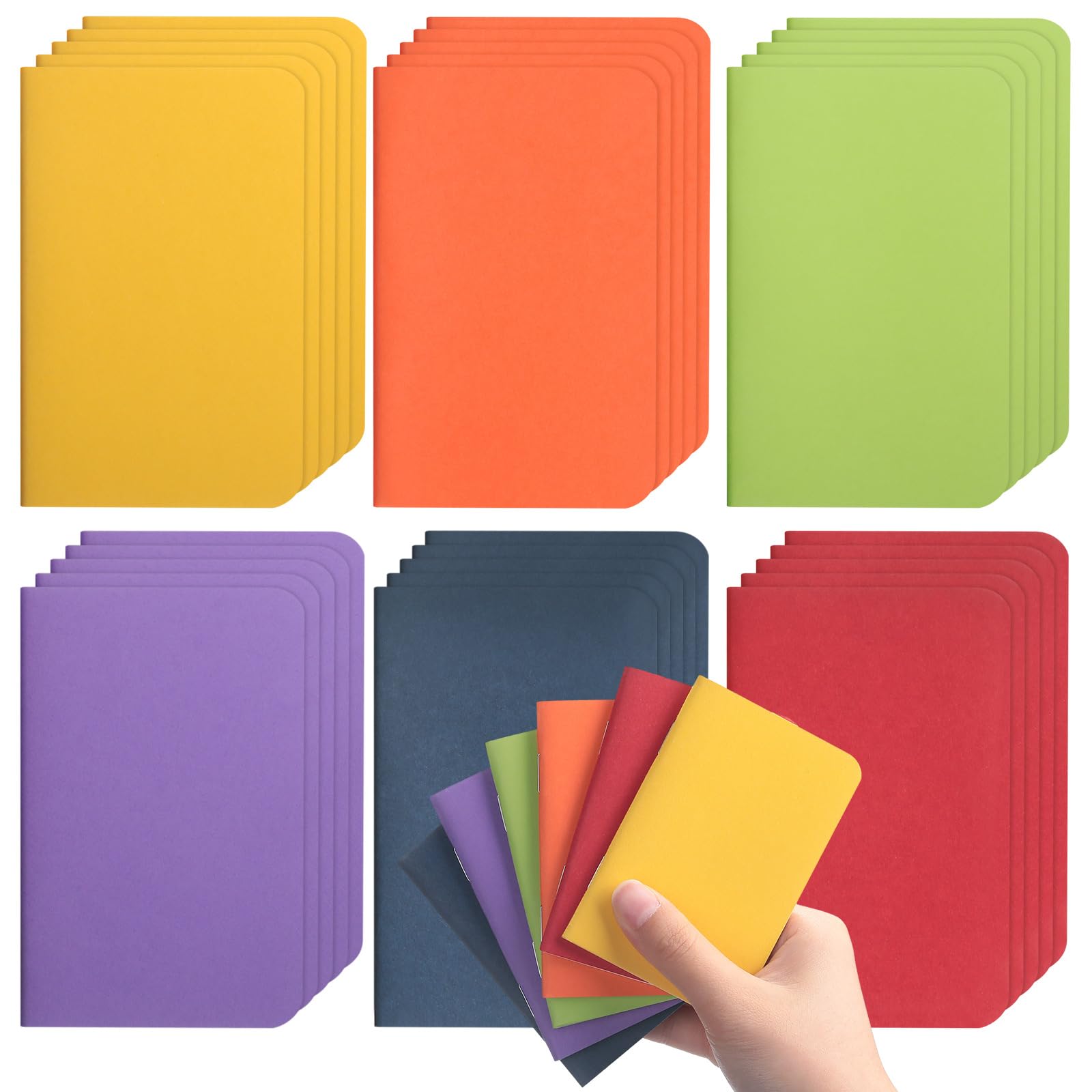 Photo 1 of Lincia Bulk Pocket Notebook 2.5" x 4" Mini Notebooks First Day of School Small Wallet Notebooks Tiny Colored Purse Journals Lined Notepad for Kids Student Back to School Supplies(Bright Color,30 Pcs)