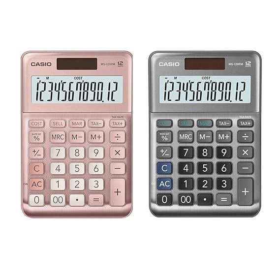 Casio Ms 1fm Pk 12 Digit Standard Calculator Tax Amazon In Electronics