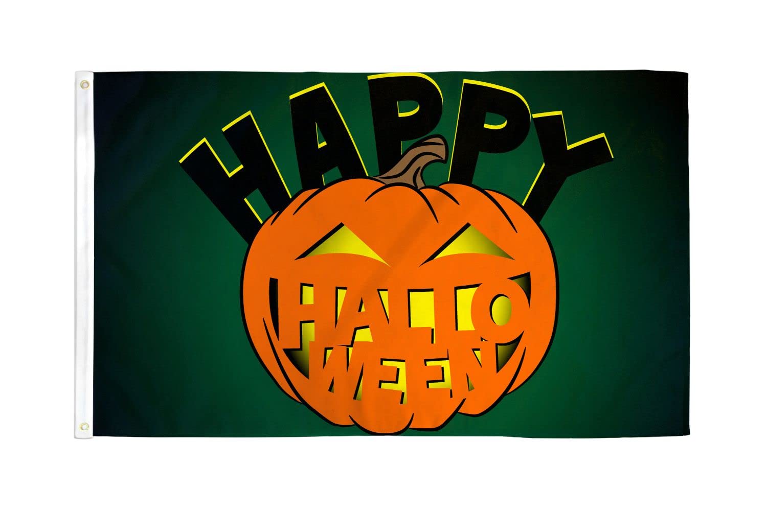AZ FLAG - Happy Halloween Pumpkin Flag - 3x5 Ft - 100D Polyester Halloween Night Banner with Two Metal Grommets - Fade Resistant - Vivid Colors - 3' x 5' Feet - 150x90 Cm