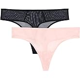 Smart & Sexy womens Mesh & Lace Thong Panties, Available in Multi Packs