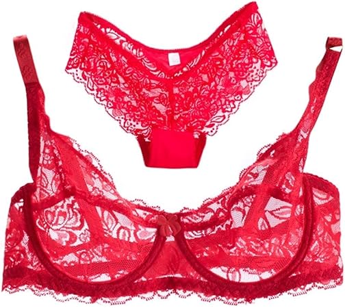 conjunto de ropa interior color rojo