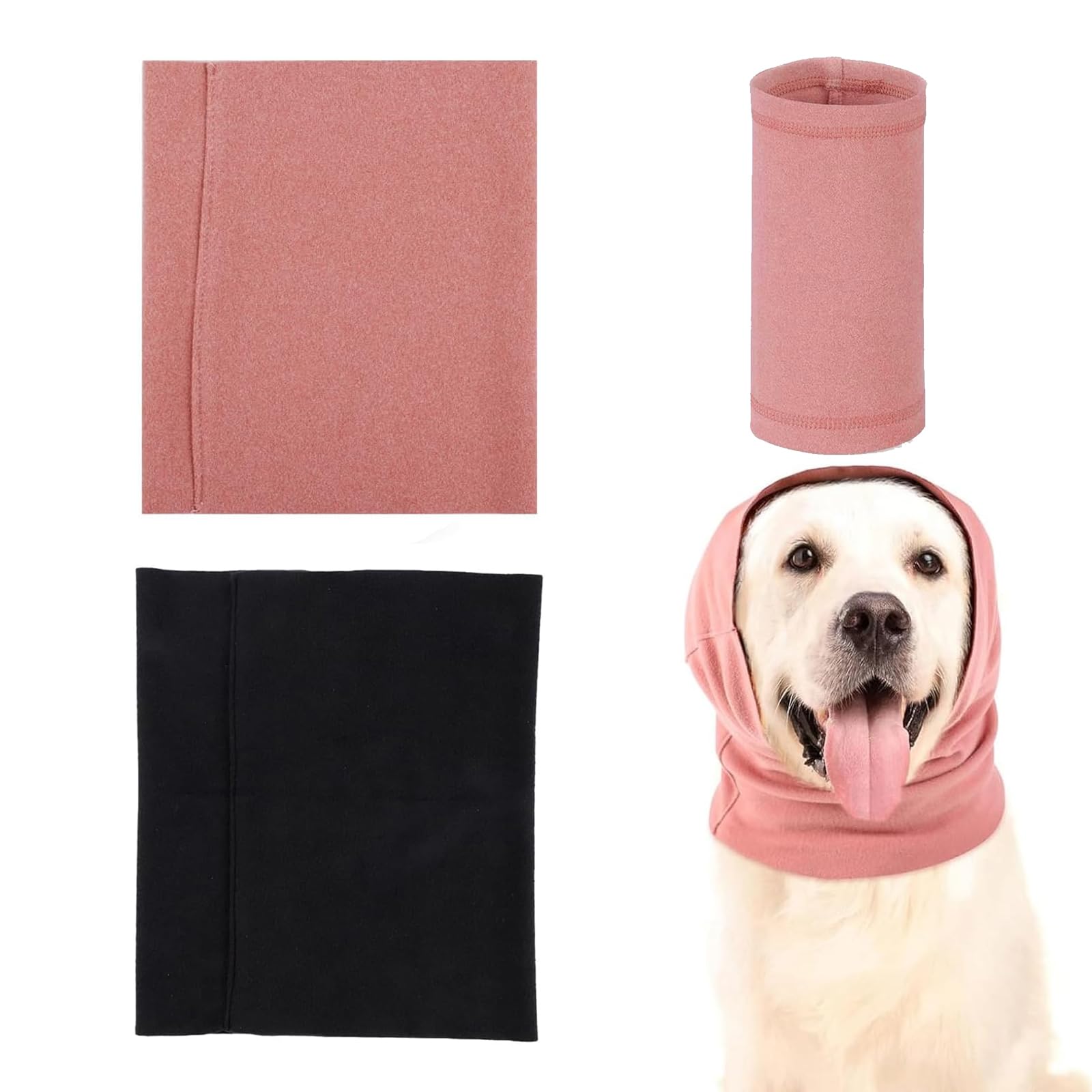 EULAPGOE Dog Snood for Dog Neck and Ear Warme, 2 Pcs Calming Pet Snood Ear Covers for Anxiety Relief and Grooming, Ear Muffs for Dogs and Cats (M)