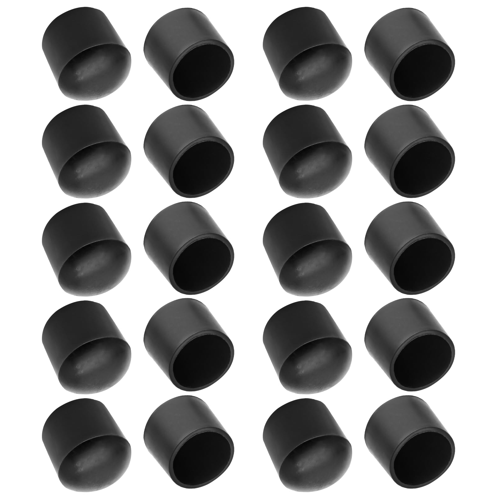 Photo 1 of Bonsicoky 20 Pcs Round Rubber Furniture Leg Caps, 5/8"(16mm) Vinyl Flexible Chair Leg Floor Protectors/Covers Plastic End Caps for Patio/Indoor Furniture Leg Caps Railing (Black)