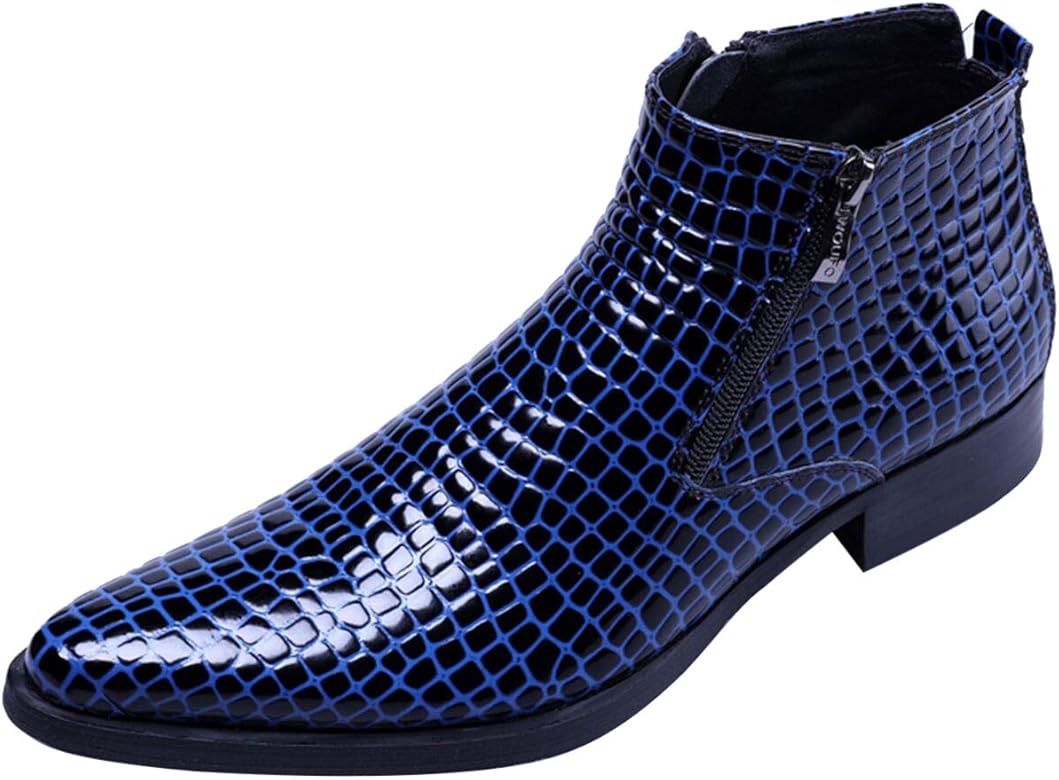 mens blue dress boots