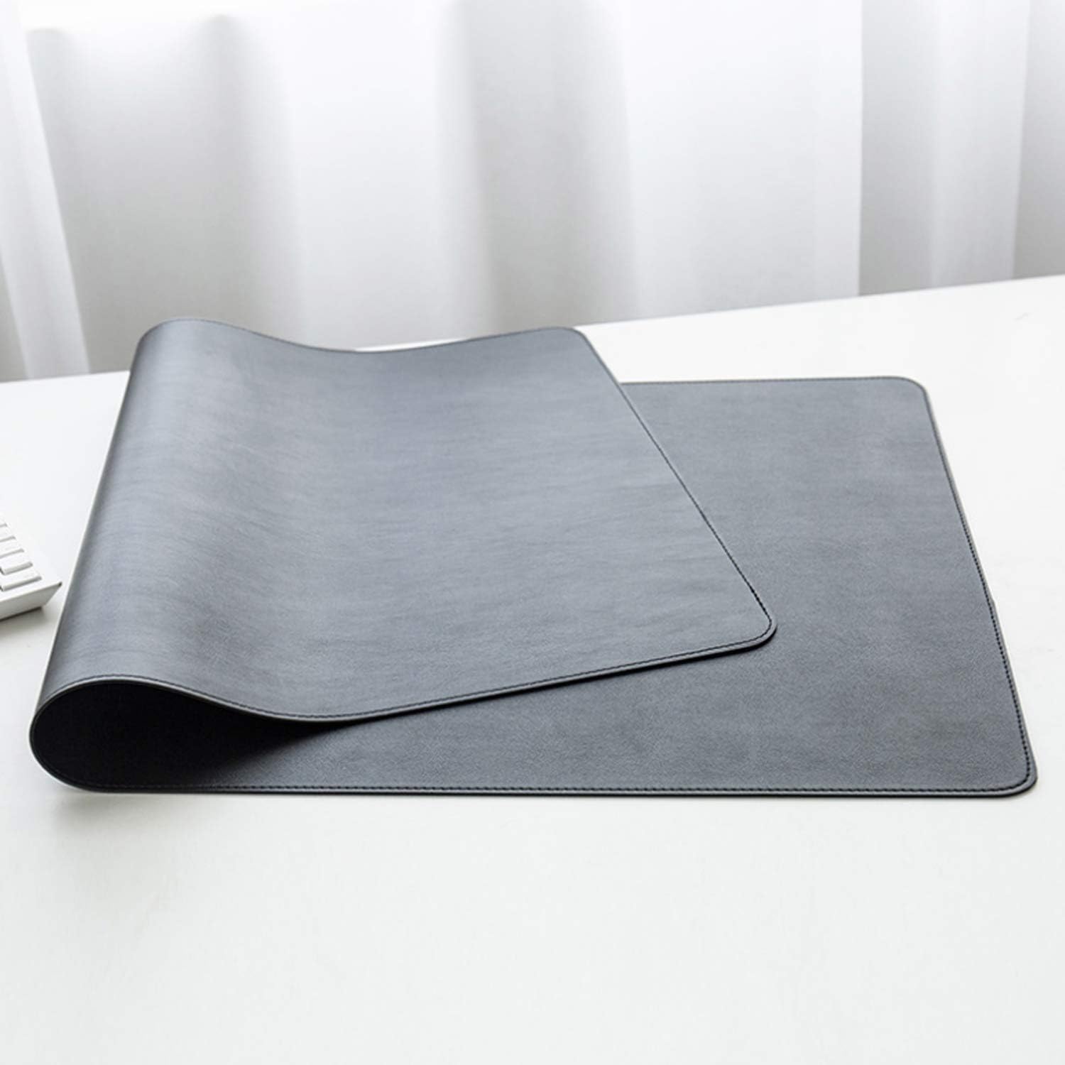 JOYIT 31.5" x 15.7" PU Leather Desk Pad Protector - Dual Sided Office Desk Mat, Non-Slip Desk Mouse Pad, Waterproof Desk Blotter Pad Keyboard mat for Desk : Office Products