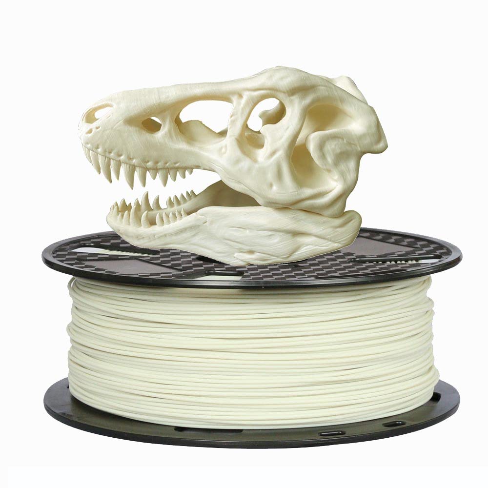 CC3D 1.75 mm 3D Printer Filament, PLA MAX, Bone White, 1KG (2.2LBS), Stronger Than PLA Pro, Ivory White Bone Color