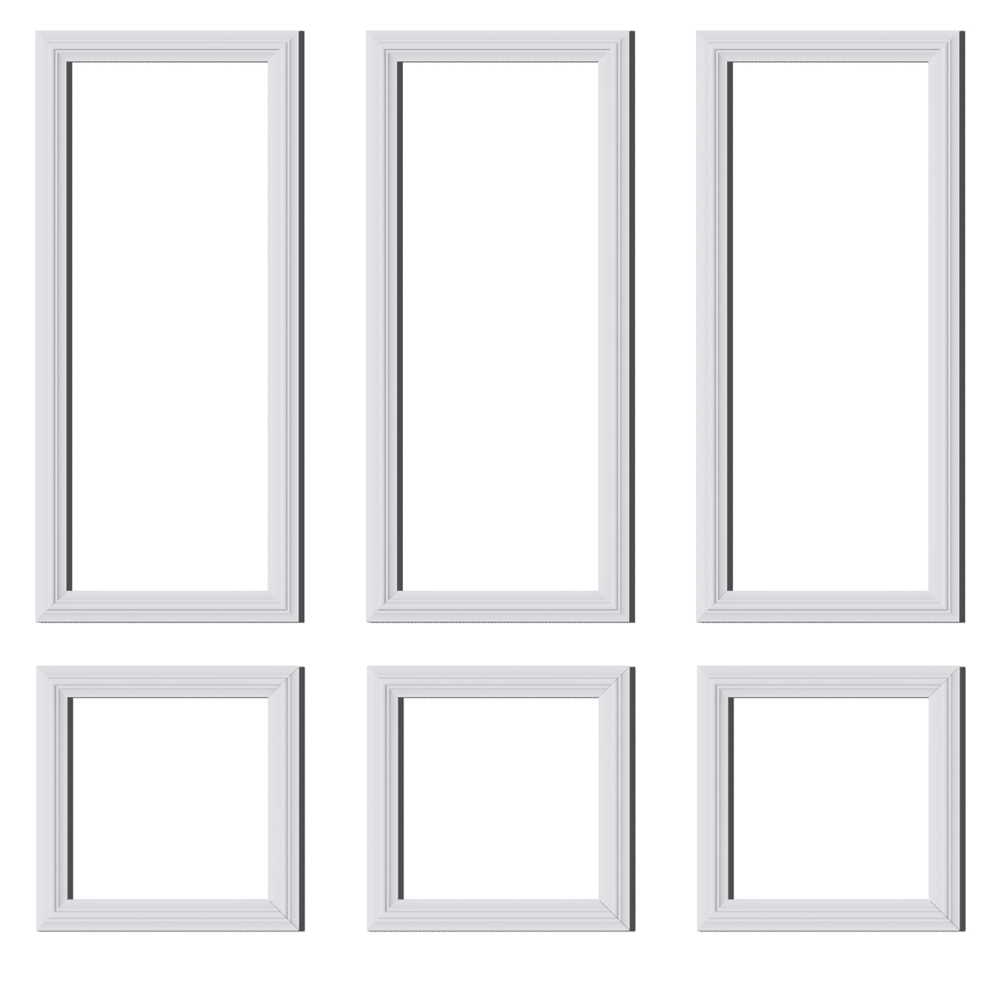 Photo 1 of 3D Wall Moulding Kit Accent Wall Decor Wainscotting Wall Panel Moulding Wall Trim for Door Trim Molding,Wall Paneling,Home Decor,Picture Frame Molding (?54 x 24 in? ?Symmetrical Type?)