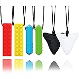 Chewy Necklaces for Sensory Kids, 6 Pack Chew