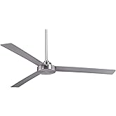 Minka Aire Roto XL 62 in. Indoor/Outdoor Brushed Aluminum Ceiling Fan with Wall Control