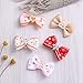 UEETEK 60PCS (30 Paris) Cute Puppy Dog Small Bowknot Hair Bows with Rubber Bands Handmade Hair Accessories Bow Pet Grooming Products (60 Pcs,Cute Patterns)