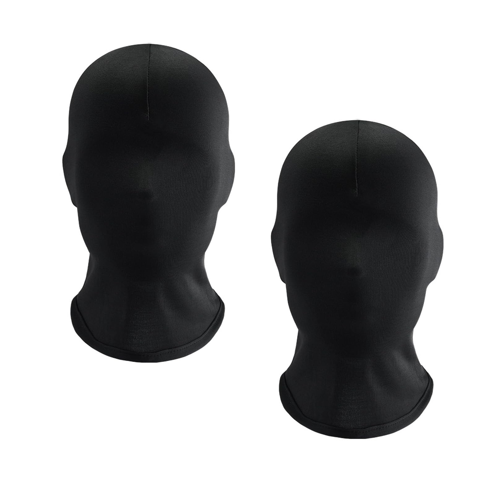 AYNKH Black Full Face Mask Halloween Masks Adults Spandex Mask Horror Mask Full Head Cover Mask Faceless Mask for Halloween Party Costume Unisex Men Women
