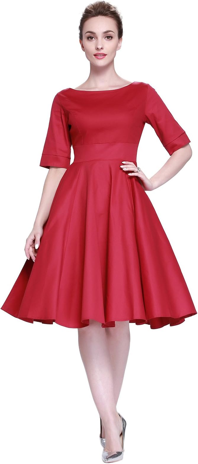Heroecol Vintage 1950s 50s Dress Style Retro Rockabiily Cocktail