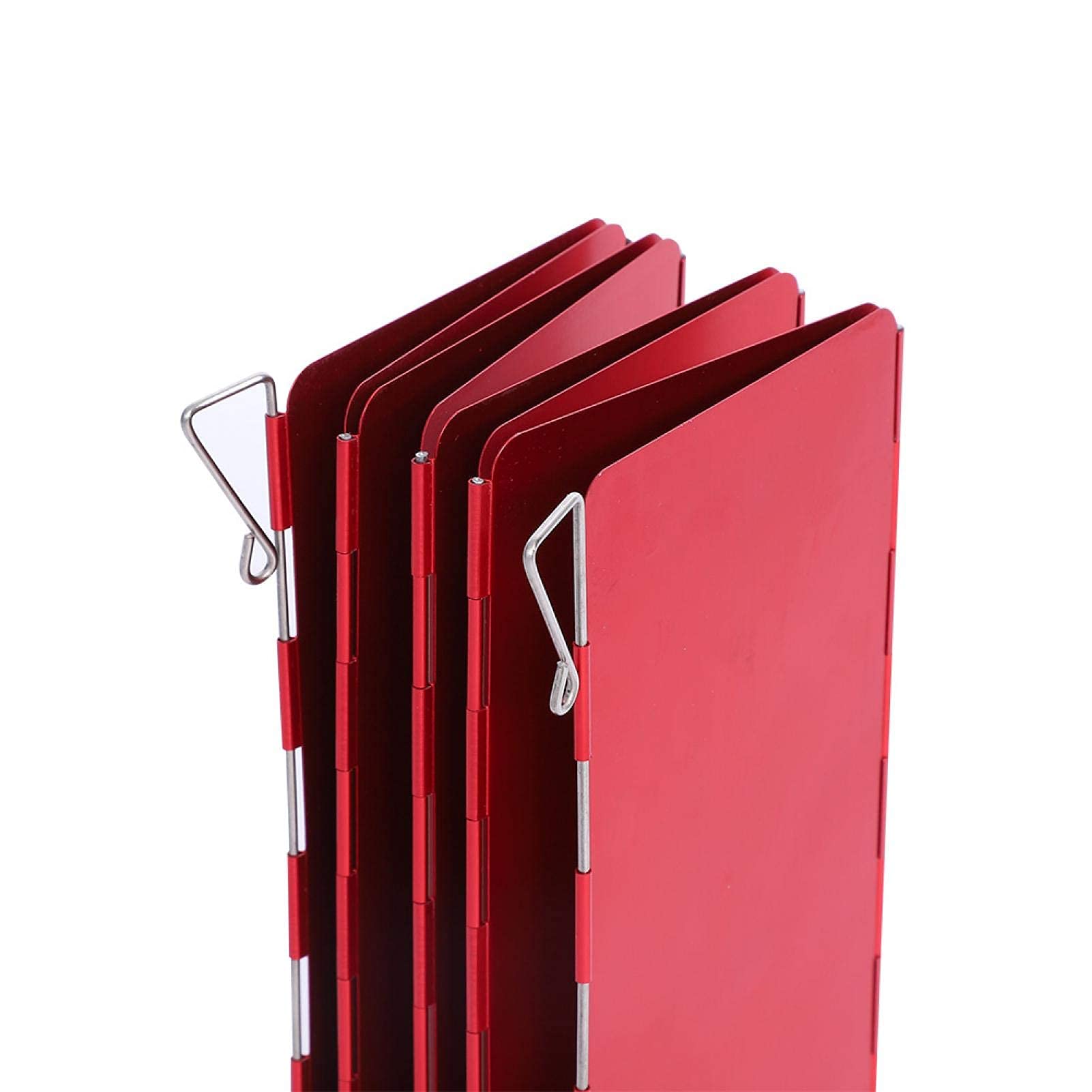 8 Plate Stove Windshield Aluminium Alloy Stove Wind Screen for Picnic Cooker Outdoor Stove Set(Red)