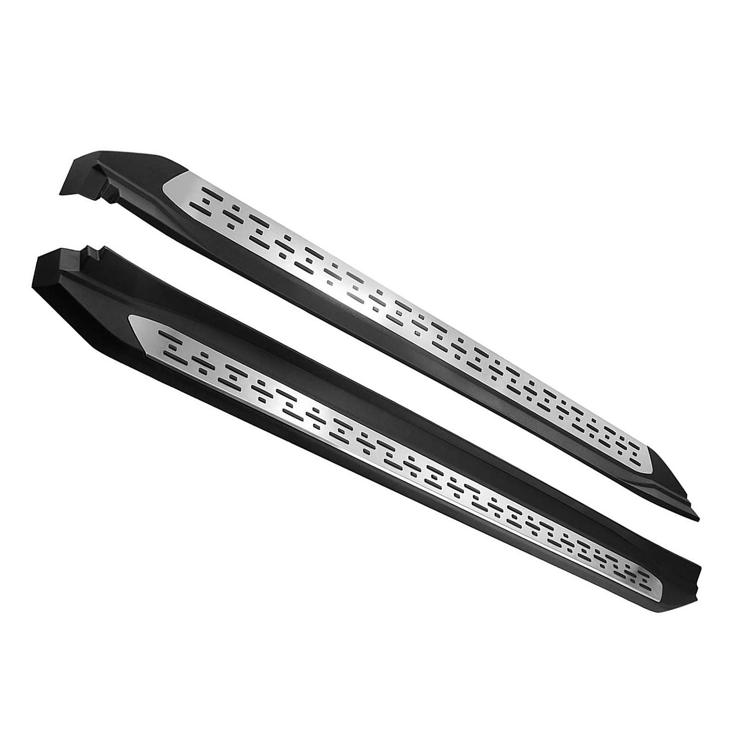 Black Side Step Rails Running Boards Fits 2015-2019 Toyota Highlander Aluminum OE Style