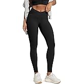 ODODOS Buttery Soft Cross Waist Leggings with Pockets for Women, ODCLOUD 25" / 28" Crossover Lounge Yoga Pants