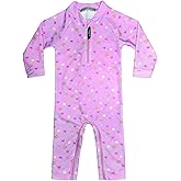 weVSwe Baby Girl Toddler Rash Guard Swimsuit Sun Protection Beachwear Zipper Bathing Suit 0-3 Years
