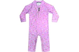 weVSwe Baby Girl Toddler Rash Guard Swimsuit Sun Protection Beachwear Zipper Bathing Suit 0-3 Years