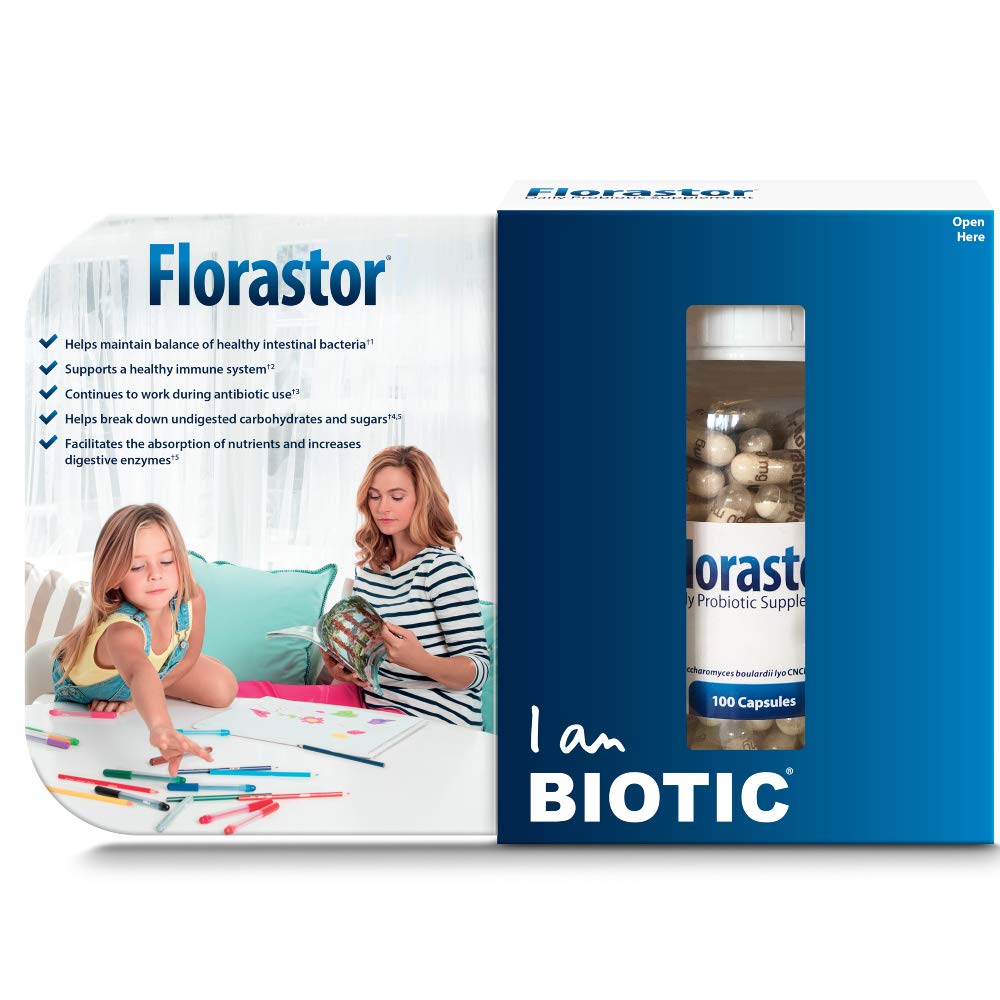 Florastor Daily Probiotic Supplement for Men & Women, 250 mg, 100