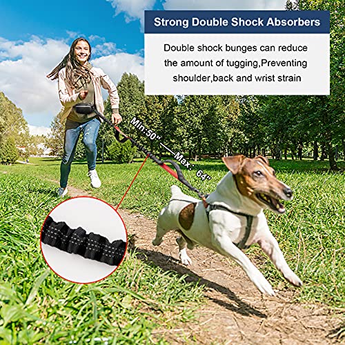 Earth Friendly Hands Free Dog Leash with Zipper Pouch Adjustable Waist Belt Shock Absorbing Padded Handles and… - Image 7