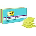 Post-it Super Sticky Pop-up Notes, 3x3 in, 10 Pads, 2X The Sticking Power, Supernova Neons, Bright Colors, Recyclable (R330-10SSMIA)