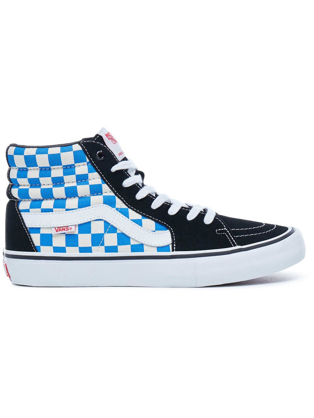 Vans SK8-Hi Pro (Checkerboard) Black/Victoria Blue