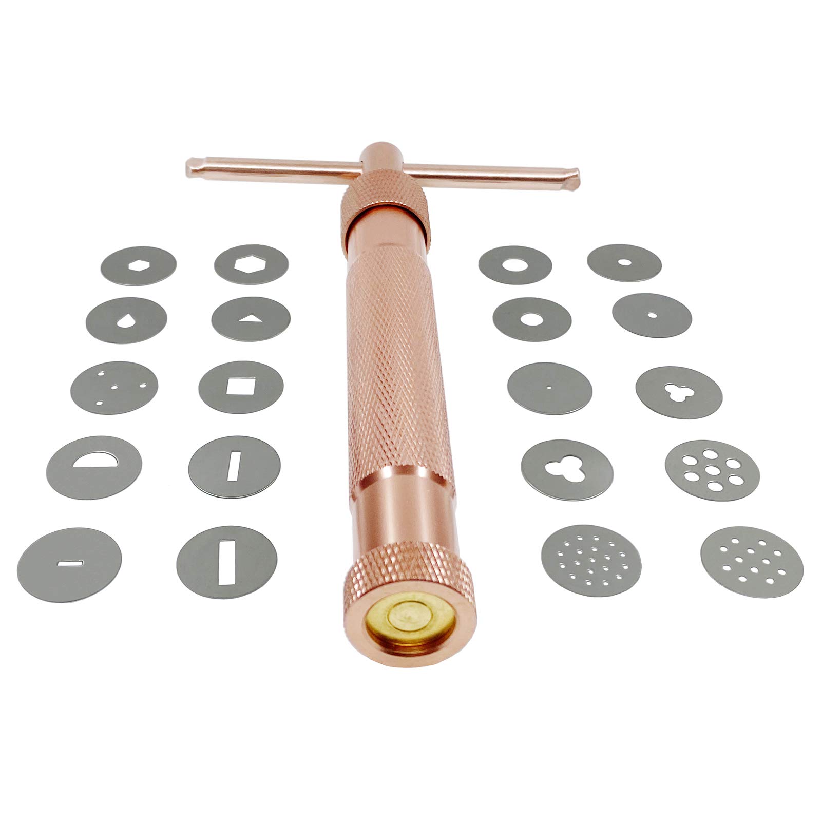 TERMATH Fondant Extruder with 20 Discs, Sugar Paste Extruder,Clay Extruder, Cake Decor Tool Set
