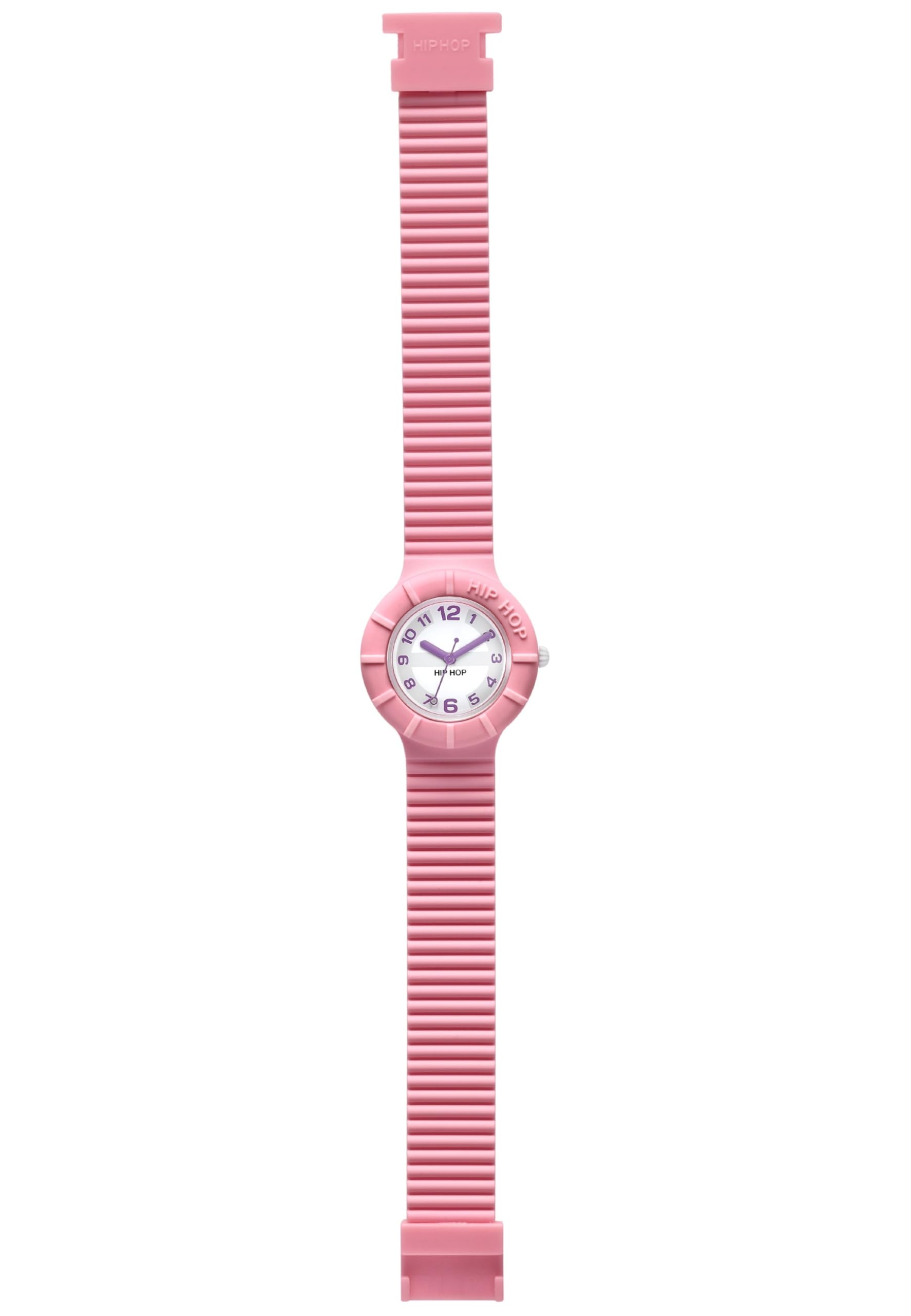 Hip Hop Ladys' Numbers Collection Watch Collection with Logo White dial 3 Hands Quartz Movement and Silicon Pink Strap HWU0124 — image 1