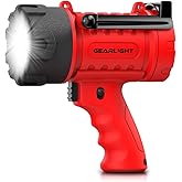 GearLight LED Spotlight Flashlight, Battery Powered Handheld Spot Light (AA Batteries, Batteries Not Included), Waterproof Heavy Duty Spotlight for Camping, Boating &amp; Outdoor Use