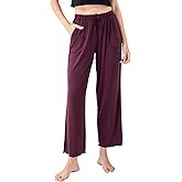 DAVID ARCHY Women Pajama Pants Bamboo Rayon Comfy Cooling Lounge Sleep Flowy Casual Wide Leg Pj Bottom with Pockets 1/2 Pack