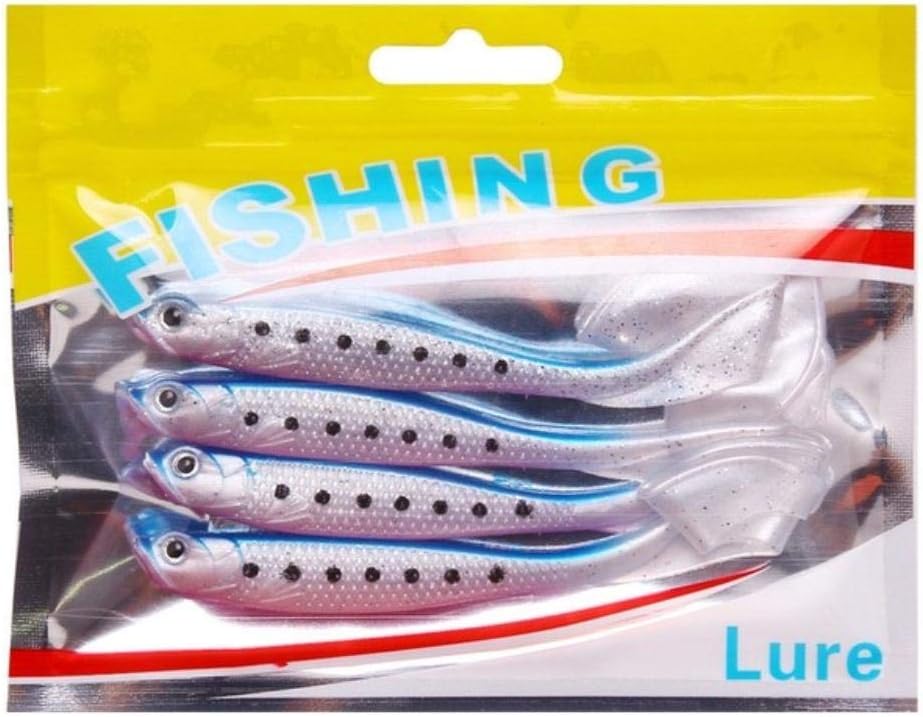 4pcs / lot 115mm 6.3g Soft Bait Belly Chest Open Fork T Simulation Minnow Fishing Lure Swimbait Shaped Lure