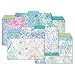 24 Floral Fun File Folder Value Pack - Set of 24 (6 Designs) 1/3 Cut Staggered Tabs, Letter-Size Designed Folders